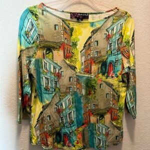 Peck & Peck Multicolor Artistic  Top Size PXL